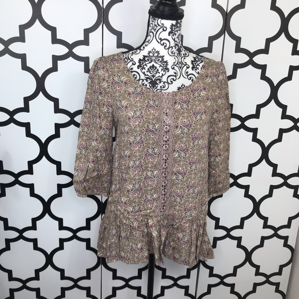 Altar’d State Cream Long Sleeve Top